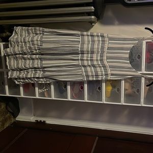 Striped dress with back tie